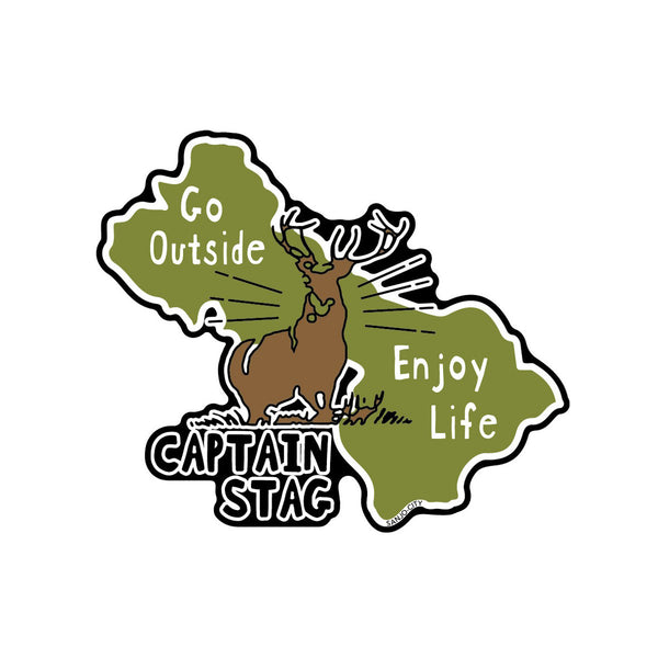 CAPTAIN STAG ( キャプテンスタッグ ) CSデザインステッカー ( シカ ・ SANJO ) 72×61mm | ステッカー | ハードケース | キャリーケース | 車 | UM-1570 | アウトドア | キャンプ | キャプスタ | きゃぷてんすたっぐ