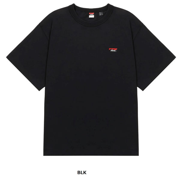 NANGA ( ナンガ ) ECO HYBRID BOX LOGO EMBROIDERY TEE ( UNISEX ) エコハイブリッドボックスロゴエンブロイダリーティー | シャツ | 半袖 | Tシャツ | ブラック | N0000252 | 刺繡ロゴ | ヨレにくい | シンプル | なんが | ユニセックス