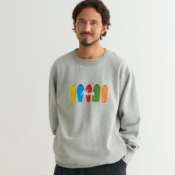 NANGA ( ナンガ ) ECO HYBRID SWEATSHIRT ( SB PT ) エコハイブリッド スウェットシャツ スリーピングバッグプリント | スウェットシャツ | シャツ | 長袖シャツ | 裏毛 | 長袖 | トップス | ウェア | アパレル