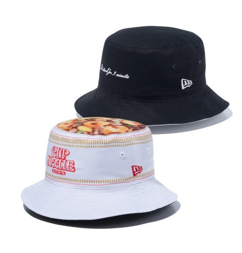 NEW ERA ( ニューエラ ) バケット01 リバーシブル CUP NOODLE カップヌードル レギュラー味 ブラック/ホワイト 14125279