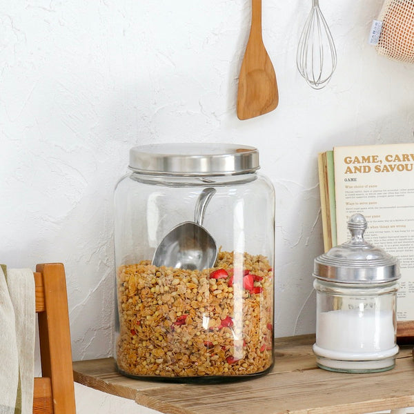 DULTON ( ダルトン ) JUMBO JAR ジャンボ ジャー | シンプル | キッチン | 大きめ | 重厚感 | ガラス |  7.5L | かぶせ蓋 | 見せる収納 | 統一感 | だるとん | K21-0379