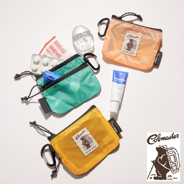 COBMASTER ( コブマスター ) COB CR FLAT POUCH ポーチ | 撥水 | シンプル | コンパクト | 2ポケット | コインケース | 財布 | ミニ | 軽量 | ナイロン | アウトドア | フェス | 旅行 | キャンプ | 登山