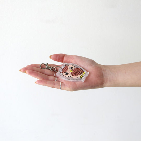 DETAIL ( ディテール ) Owl Reflector | Midori Komatsu オウル リフレクター | イラストレーターコラボ | 2倍光る | 反射板 | 自転車 | 夜道 | 安全対策 | 通学 | フクロウ | キーホルダー | でぃてーる