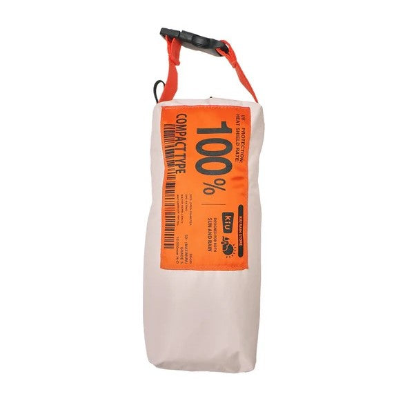 KiU ( キウ ) オールウェザーアンブレラ コンパクトタイプ  | 折りたたみ傘 | 晴雨兼用 | 日傘 | 雨傘 | 完全遮光 | UVカット | 100％ | つゆ先カバー | パイピング | ユニセックス | メンズ | レディース | 男女兼用 | ブラック | オフホワイト | K512 | 持ち運び | 通勤