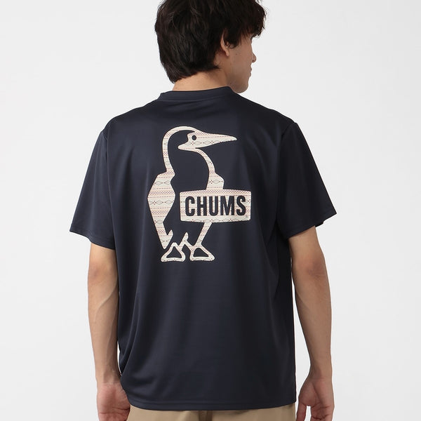CHUMS ( チャムス ) シナワバブービーロゴTシャツ 半袖 Tシャツ メンズ レディース ユニセックス トップス カットソー ロゴTシャツ UVカット ドライ ストレッチ アウトドア キャンプ フェス レジャー カジュアル 普段使い CH01-2930