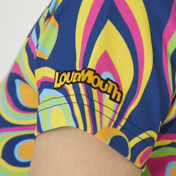 【 SALE 】 LOUDMOUTH ( ラウドマウス ) レディース ワンピース プレミアムカノコ素材 | シャガデリックブルー  | 吸汗速乾 | UV | 接触冷感 | ゴルフ | ゴルフウェア | 夏 | 涼しい | 派手 | 763658 | らうどまうす