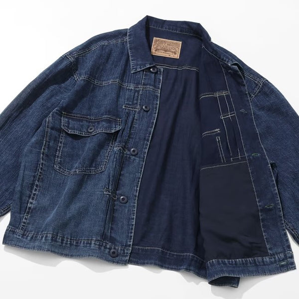 KRIFF MAYER ( クリフメイヤー ) エアーライトデニムジャケット | MENS | メンズ | 2545101 | ジャケット | デニム | 軽量 | 軽い | 通気性 | 羽織る | アウター | 春服 | 綿100% | インディゴ | くりふめいやー | カジュアル | オシャレ