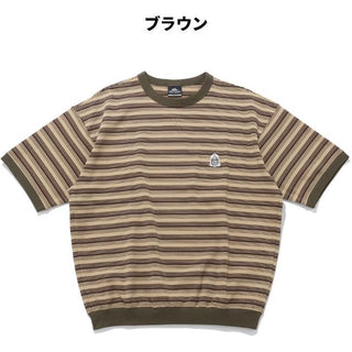 KRIFF MAYER ( クリフメイヤー ) チルタイムボーダースウェットT | MENS | 2547807 | メンズ | ボーダー | 半袖 | シャツ | カジュアル | ワンポイント | 半袖Tシャツ | キャンプ | お出かけ | アウトドア | くりふめいやー