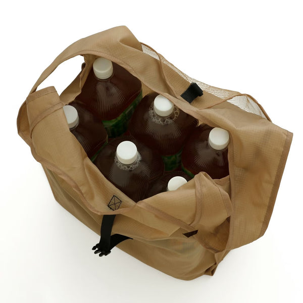 HIGHTIDE ( ハイタイド ) ショッパー L | エコバッグ | コンパクト | 大きめ | お買い物 | 買い物バッグ | シンプル | サブバッグ | 軽い | 軽量 | ネーエ | 幅広 | 持ち手 | メッシュポケット | GB288 | はいたいど