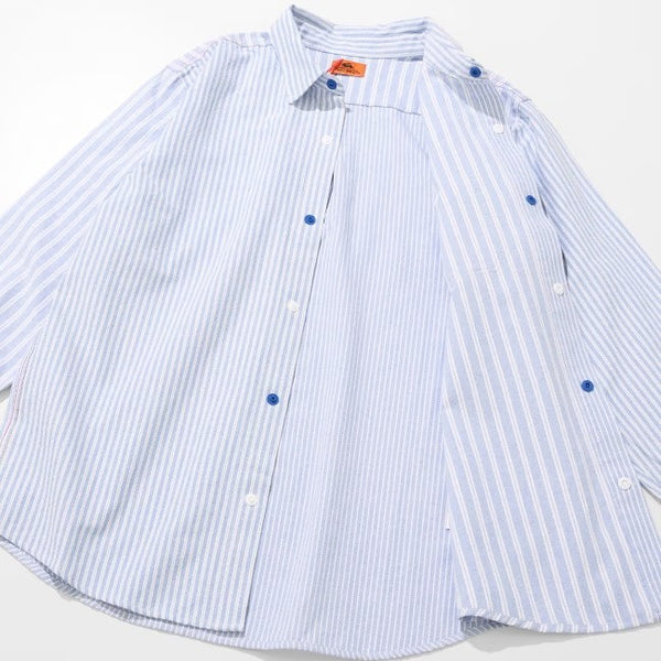 KRIFF MAYER ( クリフメイヤー ) 袖リブハッピーシャツ | MENS | 2536301 | 長袖シャツ | 長袖 | ウェア | メンズ | 春 | ストライプ | チェック | トップス | インナー | アウトドア | お出かけ | 胸ポケット | くりふめいやー | カジュアル
