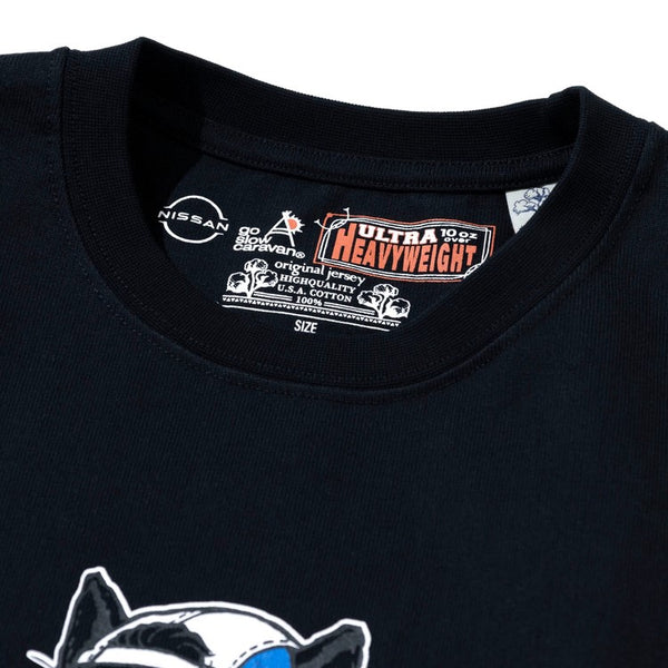 go slow caravan ( ゴースローキャラバン ) 【 NISSAN×go slow caravan 】 超ヘビーUSA/CRALLYメカニック猫ロングスリーブTEE | MENS | メンズ | トップス | ウェア | ロンT | 長袖 | Tシャツ | 綿100％ | 351951 | ごーすろーきゃらばん
