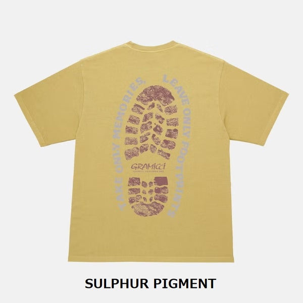 GRAMICCI ( グラミチ ) FOOTPRINTS TEE PIGMENT DYED フットプリントTシャツピグメントダイ | シャツ | Tシャツ | アパレル | 半袖 | 半袖Tシャツ | G6SU-T119 | カジュアル | バックプリント | ぐらみち