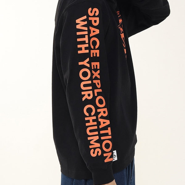 CHUMS ( チャムス ) スペースブービーブラッシュドロングスリーブTシャツ | ロンT | ロングTシャツ | 長袖 | ウェア | トップス | 宇宙 | オーバーサイズ | コットン | プリントT | オシャレ | お出かけ | CH01-2633 | ちゃむす