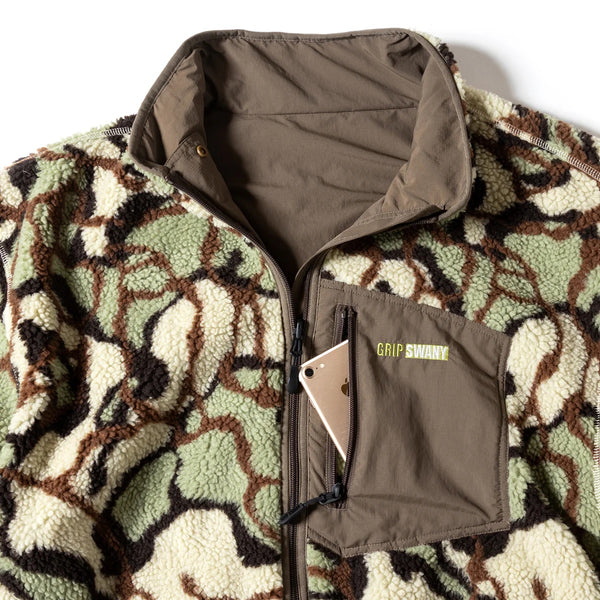 GRIP SWANY ( グリップスワニー ) 【 GSMJ-060 】 REVERSIBLE JKT 4.0 | リバーシブル | ジャケット | アウター | 冬 | メンズ | 羽織り | ボア | 撥水 | タウンユース | おしゃれ | キャンプ | アウトドア | ぐりっぷすわにー