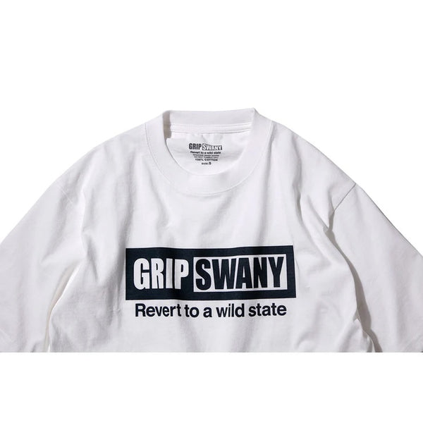 GRIP SWANY ( グリップスワニー ) 【 GSMCT0009 】 BOX LOGO TEE | シャツ | 半袖 | 半袖シャツ | Tシャツ | ロゴ | シンプル | ショートスリーブTシャツ | プリントT | 夏服 | カジュアル | ぐりっぷすわにー