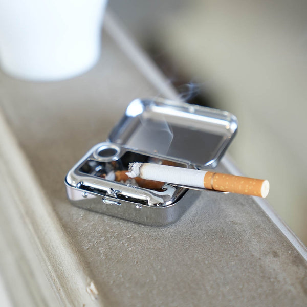 DULTON ( ダルトン ) PORTABLE ASHTRAY ポータブル アッシュトレイ | 携帯灰皿 | オシャレ | 可愛い | アイアン | クロームメッキ | 車 | リング付 | K655-757 | だるとん | 灰皿