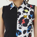 【 SALE 】 LOUDMOUTH ( ラウドマウス ) レディース ワンピース プレミアムカノコ素材 切替 ネオンレオパード | 吸汗速乾 | UV | ゴルフ | ゴルフウェア | 可愛い | 763666 | らうどまうす