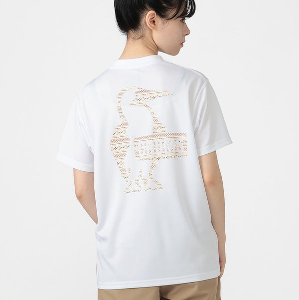 CHUMS ( チャムス ) シナワバブービーロゴTシャツ 半袖 Tシャツ メンズ レディース ユニセックス トップス カットソー ロゴTシャツ UVカット ドライ ストレッチ アウトドア キャンプ フェス レジャー カジュアル 普段使い CH01-2930