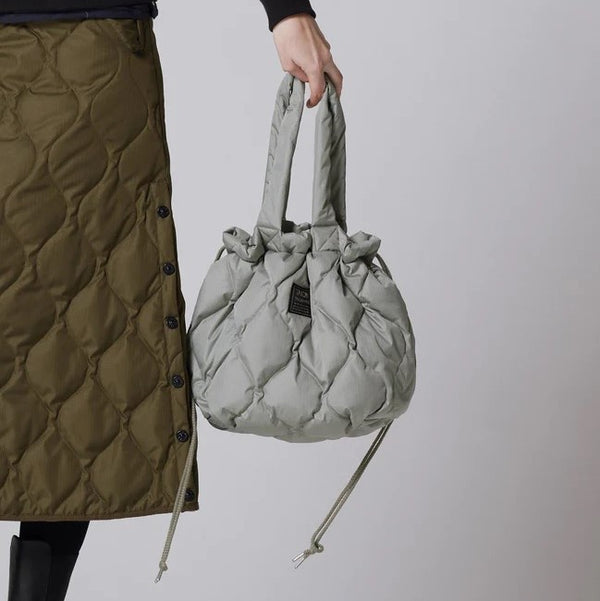 TAION ( タイオン ) ミリタリー ダウントートバッグM | トートバッグ | 通勤 | オシャレ | シンプル | 定番 | バッグ | カバン | ダウン | 巾着バッグ | 2way | キルト | 洗濯可 | ユニセックス | TAION-TT02ML-1-M