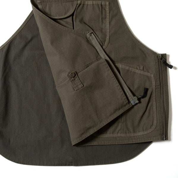 GRIP SWANY ( グリップスワニー ) 【 GSV-04V2 】 FIREPROOF APRON VEST | ベスト | アウトドア | キャンプ | 釣り | レジャー | ウェア | トップス | 収納 | ポケット | エプロン | 2way | ぐりっぷすわにー