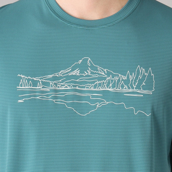 Columbia ( コロンビア ) トレイルラッシュグラフィックショートスリーブTシャツ 半袖Tシャツ メンズ 冷感 速乾 吸湿速乾 オムニフリーズゼロアイス オムニウィック 抗菌防臭 アウトドア ハイキング 登山 トレッキング キャンプ スポーツ 夏 レジャー PG1653