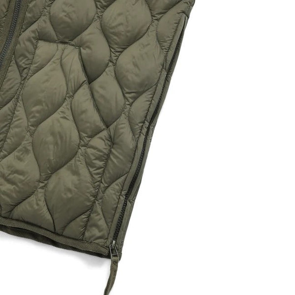 TAION ( タイオン ) ミリタリー ハイネックWジップ ダウンベスト-ソフトシェル | 首まで暖かい | 防寒 | 冬 | ウェア | ベスト | アウトドア | シンプル | レジャー | キャンプ | TAION-002ALSZML-1 | カジュアル | たいおん | ダウン | 軽い | 軽量