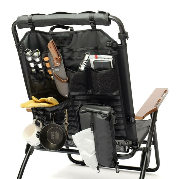 AS2OV ( アッソブ ) HIGH BACK RECLINING LOW ROVER CHAIR BLACK ハイバック リクライニング ロー ローバー チェア ブラック 392101-10NYLON POLYCARBONATE MULTI WALL POCKET ウォールポケット 151900R アウトドア キャンプ 小物収納 背面