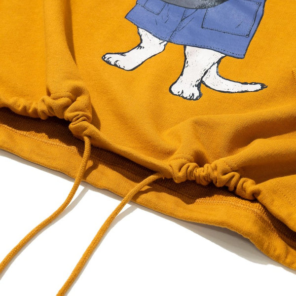 go slow caravan ( ゴースローキャラバン ) 空紡糸裏毛 スキレットピザ猫 ヘムスピンドルフーディー  | MENS | WOMENS | メンズ | レディース | トップス | 長袖 | 秋 | 冬 | 裏毛 | プリント | 352607 | カジュアル