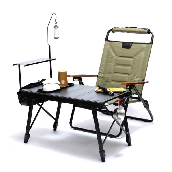 AS2OV ( アッソブ ) フォールディングテーブル | FOLDING TABLE | ブラック | 492502-10 | 大型テーブル | キャンプ | BBQ | デュオキャンプ | ソロキャンプ | 調整可能 | 高さ調節 | アルミ | 軽量 | ワンタッチ | ランタンポール | バッグ付 | あっそぶ