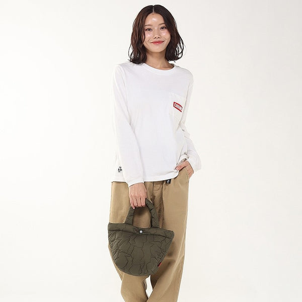 CHUMS ( チャムス ) ブービーステッチミニトートバッグ | トートバッグ | ナイロン | バッグ | カバン | 鞄 | 刺繍 | 約4L | お出かけ | 散歩 | 小さめ | 軽い | キルティング | CH60-4040 | ちゃむす