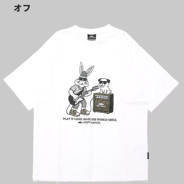 KRIFF MAYER ( クリフメイヤー ) クリフラビット半袖Tシャツ | ギター | 2556300 | 半袖 | Tシャツ | 綿100% | プリントT | カジュアル | 夏 | オシャレ | お出かけ | メンズ | レディース | くりふめいやー
