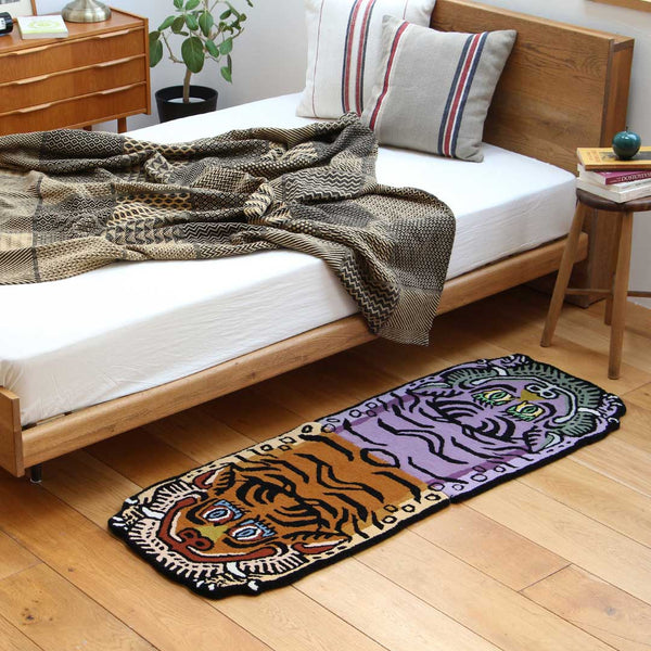 DETAIL ( ディテール ) Tibetan Tiger Rug H1-75 チベタンタイガーラグ | 虎モチーフ | ウールラグ | ラグ | インテリア | 寝室 | ハーフサイズ | 玄関マット | ポイントラグ | 絨毯 | 厚手 | 硬め | 室内 | 虎 | ウール | ハンドメイド | チベット | 3316H1