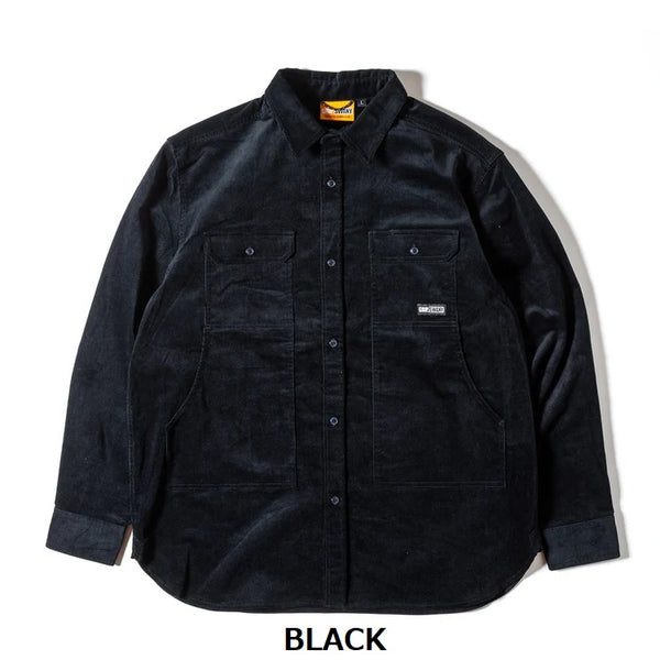 GRIP SWANY ( グリップスワニー ) 【 GSMSH-072 】 CORDUROY STRETCH FIELD SHIRTS | 長袖 | シャツ | シンプル | オシャレ | フィールドシャツ | ポケット | パッチポケット | アウトドア | レジャー | キャンプ | コーデュロイ | ストレッチ | ぐりっぷすわにー