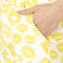 【 SALE 】 LOUDMOUTH ( ラウドマウス ) レディース ショートパンツ | 接触冷感 | ツイル素材 | キッス柄 | ターコイズ | 吸汗速乾 | UV | ゴルフ | ゴルフウェア | ショーパン | 763355 | らうどまうす