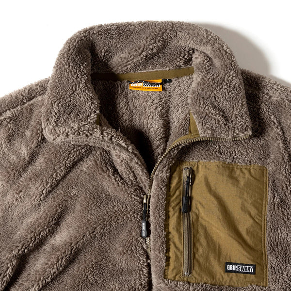 GRIP SWANY ( グリップスワニー ) 【 GSMCT-078 】 CORAL FLEECE JACKET | フリース | ジャケット | 上着 | 冬 | アウター | ポケット | アウトドア | お出かけ | 暖かい | 防寒 | ふわふわ | ぐりっぷすわにー