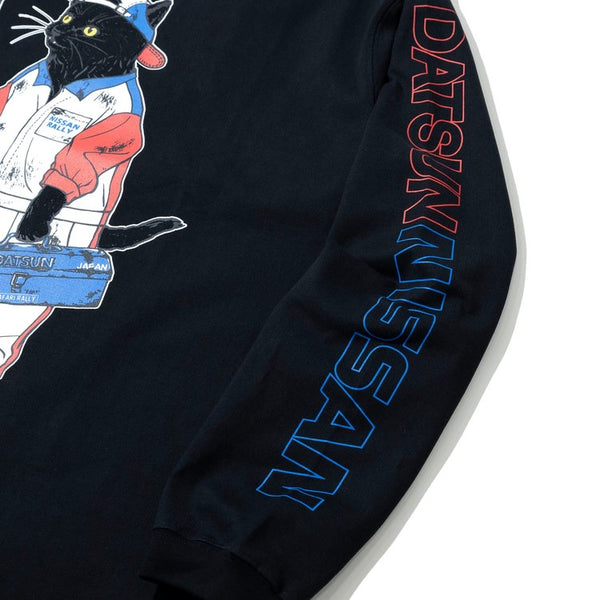 go slow caravan ( ゴースローキャラバン ) 【 NISSAN×go slow caravan 】 超ヘビーUSA/CRALLYメカニック猫ロングスリーブTEE | MENS | メンズ | トップス | ウェア | ロンT | 長袖 | Tシャツ | 綿100％ | 351951 | ごーすろーきゃらばん