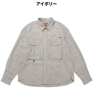 KRIFF MAYER ( クリフメイヤー ) シアサッカーチェックドアシャツ | MENS | 2535103 | メンズ | 長袖 | 長袖シャツ | カジュアル | オシャレ | 春服 | アパレル | チェック | ゆったり | 綿100％ | くりふめいやー