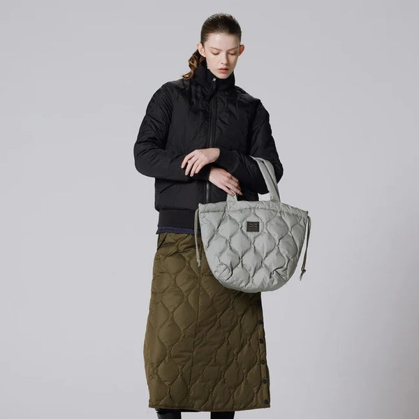 TAION ( タイオン ) ミリタリー ダウントートバッグM | トートバッグ | 通勤 | オシャレ | シンプル | 定番 | バッグ | カバン | ダウン | 巾着バッグ | 2way | キルト | 洗濯可 | ユニセックス | TAION-TT02ML-1-M