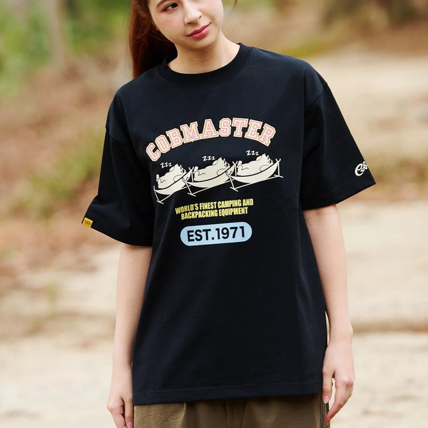 COBMASTER ( コブマスター ) T/C度詰め天竺ベーシックTEE ハンモックベアー | MENS | メンズ | 半袖 | 春夏 | Tシャツ | フロントプリント | プリントT | オシャレ | カジュアル | シンプル | お出かけ | アウトドア | 451903 | こぶますたー