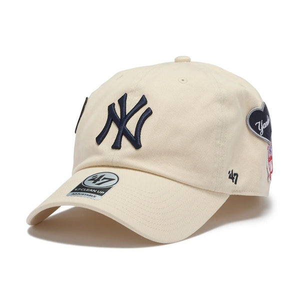 '47 ( フォーティーセブン ) クリーンナップ ニューヨーク・ヤンキース BADGES キャップ 帽子 ベースボールキャップ CLEAN UP MLB メジャーリーグ ニューヨークヤンキース ヤンキース NY ロゴ 刺繍 メンズ レディース ユニセックス カーブバイザー アジャスター サイズ調整