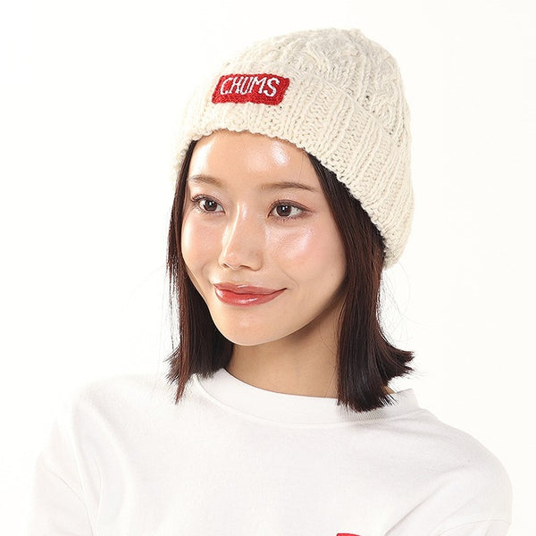 CHUMS ( チャムス ) ネパールニットワッチ | 帽子 | ニット帽 | 冬 | 防寒 | シンプル | ロゴ | 可愛い | ウール100％ | 保温 | プレゼント | ギフト | ケーブル編み | 柔らかい | CH05-1397 | ちゃむす