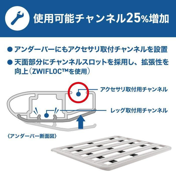 RHINO-RACK ( ライノラック ) PIONEER 6 PLATFORM (2100mm x 1430mm) WITH BACKBONE トヨタ ランドクルーザー 200 ルーフレール有無共通 取り付けキット