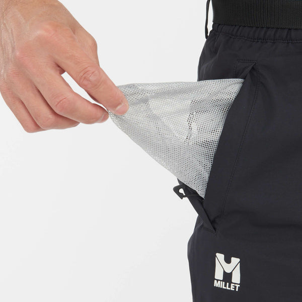 MILLET ( ミレー ) ティフォン ストレッチ トレックパンツ 登山 | パンツ | 防水 | 動きやすい | ストレート | スリム | ブラック | 黒色 | 15デニール | キャンプ | アウトドア | レジャー | 雨