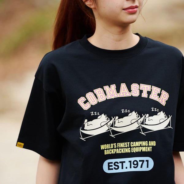 COBMASTER ( コブマスター ) T/C度詰め天竺ベーシックTEE ハンモックベアー | MENS | メンズ | 半袖 | 春夏 | Tシャツ | フロントプリント | プリントT | オシャレ | カジュアル | シンプル | お出かけ | アウトドア | 451903 | こぶますたー