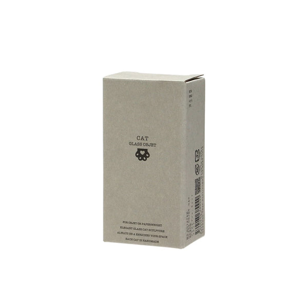 DETAIL ( ディテール ) Glass Objet Cat グラス オブジェ キャット | 猫 | ガラスオブジェ | 置物 | シンプル | 可愛い | ハンドメイド | 手のひらサイズ | ガラス | H0147 | ホワイト | ブラック | でぃてーる