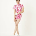 【 SALE 】 LOUDMOUTH ( ラウドマウス ) レディース ショートパンツ | 接触冷感 | ツイル素材 | キッス柄 | ターコイズ | 吸汗速乾 | UV | ゴルフ | ゴルフウェア | ショーパン | 763355 | らうどまうす