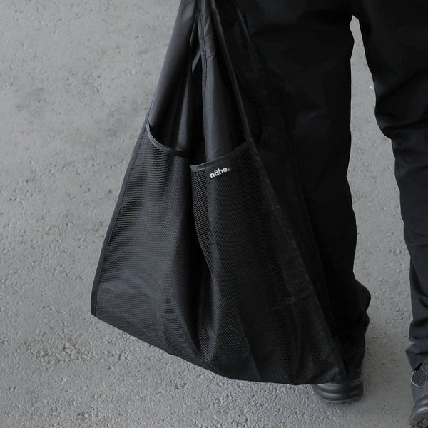 HIGHTIDE ( ハイタイド ) ショッパー L | エコバッグ | コンパクト | 大きめ | お買い物 | 買い物バッグ | シンプル | サブバッグ | 軽い | 軽量 | ネーエ | 幅広 | 持ち手 | メッシュポケット | GB288 | はいたいど