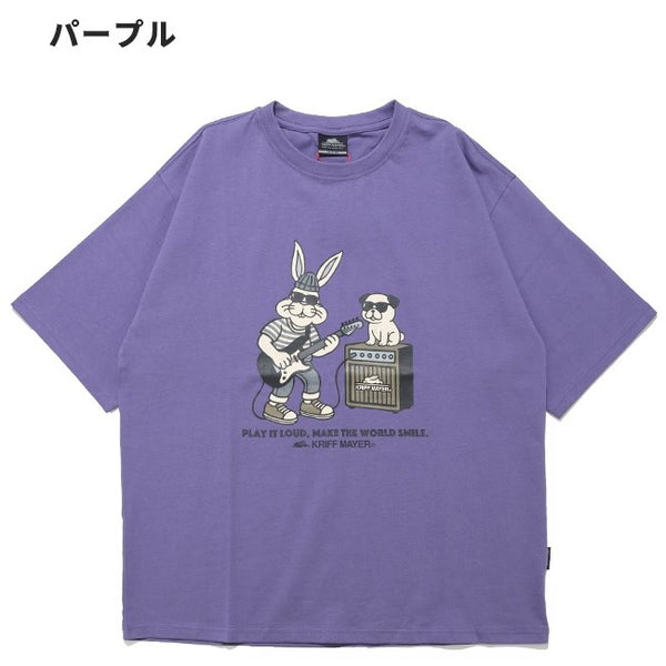 KRIFF MAYER ( クリフメイヤー ) クリフラビット半袖Tシャツ | ギター | 2556300 | 半袖 | Tシャツ | 綿100% | プリントT | カジュアル | 夏 | オシャレ | お出かけ | メンズ | レディース | くりふめいやー