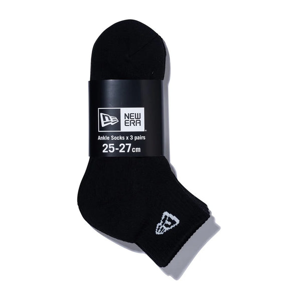 NEW ERA ( ニューエラ ) ソックス アンクル 3ペア | 靴下 | フットウェア | シンプル | ロゴ | にゅーえら | 3足 | セット | 23～25cm | 25～27cm | 27～29cm | 14518188 | 14518191 | 14489711 | 14518186 | 14518189