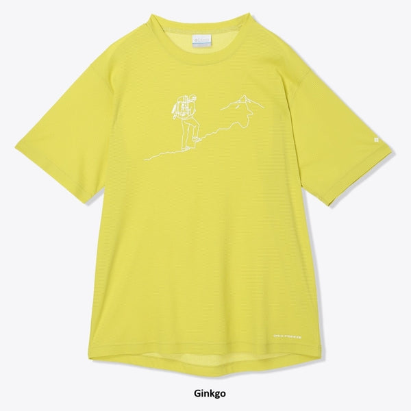 Columbia ( コロンビア ) トレイルラッシュグラフィックショートスリーブTシャツ 半袖Tシャツ メンズ 冷感 速乾 吸湿速乾 オムニフリーズゼロアイス オムニウィック 抗菌防臭 アウトドア ハイキング 登山 トレッキング キャンプ スポーツ 夏 レジャー PG1653